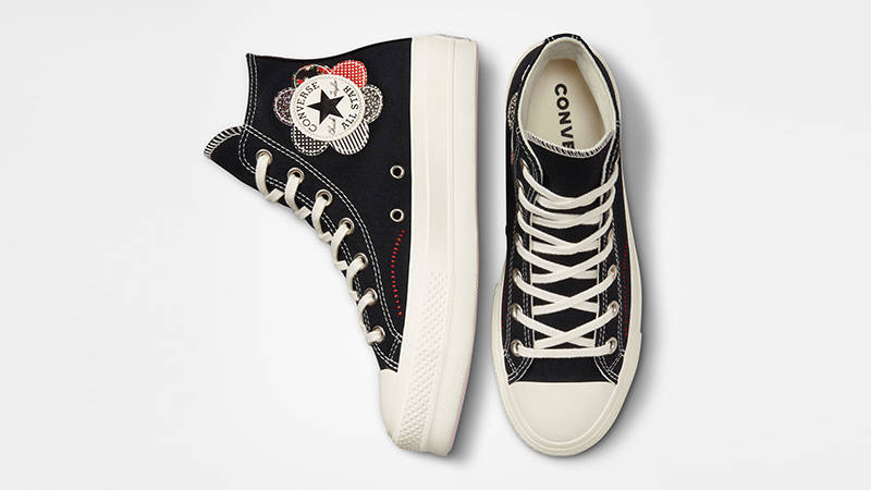 Converse Chuck Taylor Lift Platform Crafted Patchwork High Black A05194C Top