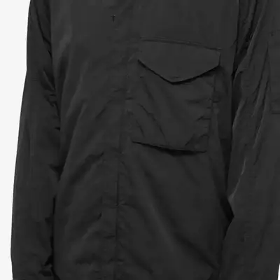 C.P. Company Chrome-R Zip Overshirt Black Front Closeup