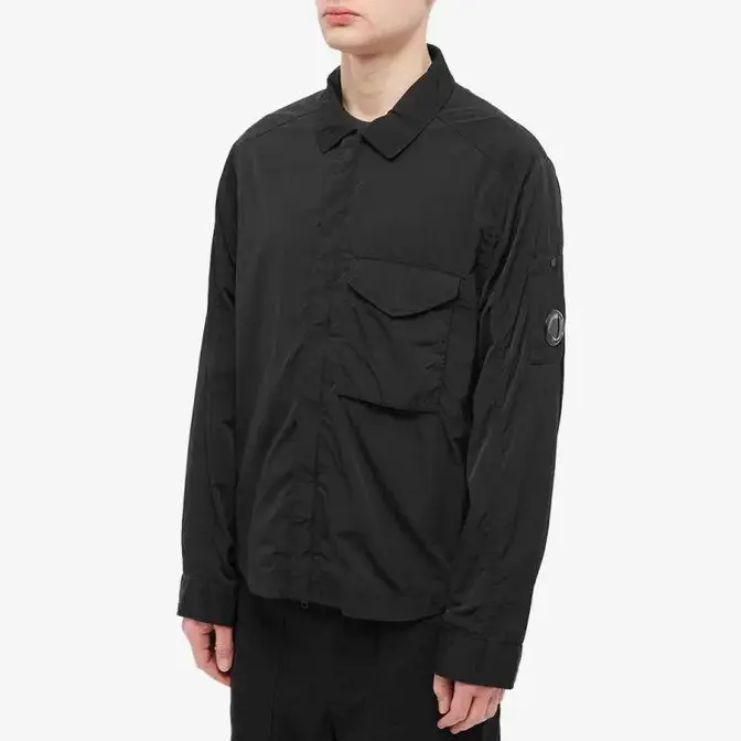 C.P. Company Chrome-R Zip Overshirt Black Front