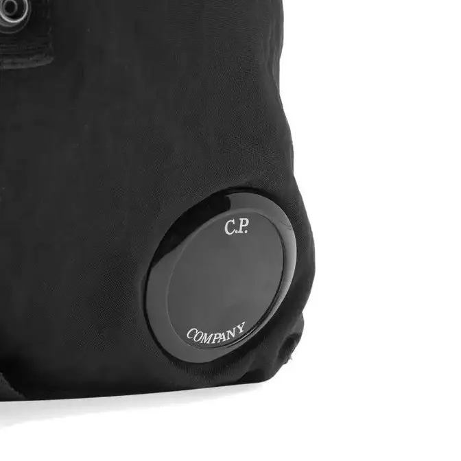 C.P. Company Lens Cross Body Bag Black Front Closeup