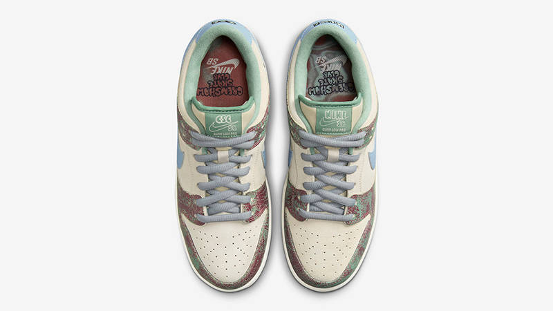 Crenshaw Skate Club x Nike SB Dunk Low Brown Blue FN4193-100 Top