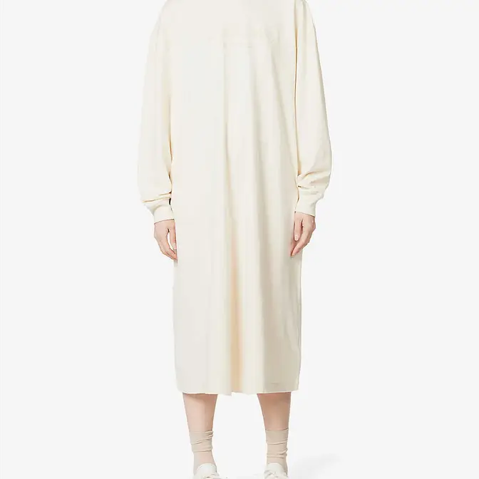 Fear of God ESSENTIALS Brand-Appliqué Cotton-Jersey Midi Dress | Where ...