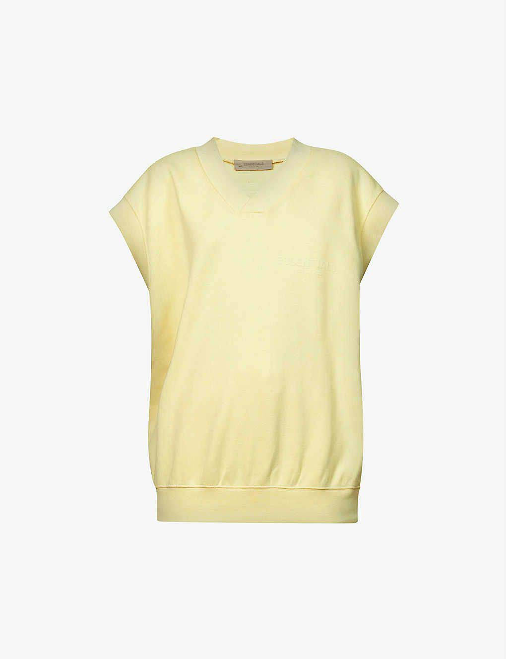 Fear of God ESSENTIALS V Neck Sweatshirt Canary