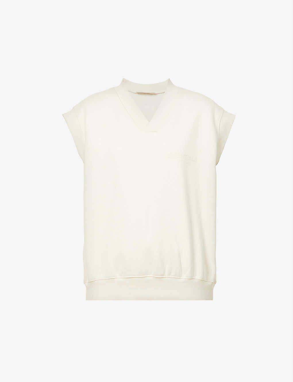 Fear of God ESSENTIALS V Neck Sweatshirt Egg Shell