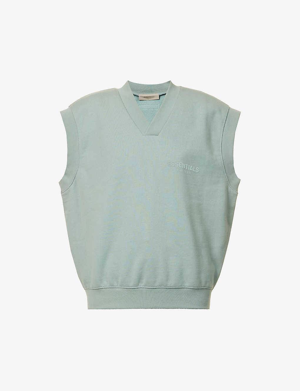 FOG x ESSENTIALS V-neck Cotton Blend Sweatshirt Sycamore Full Image feature