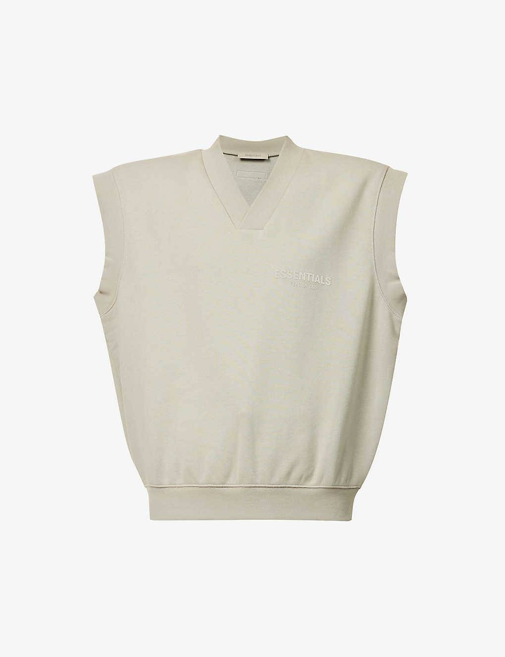 FOG x ESSENTIALS V-neck Cotton Blend Sweatshirtt Seal
