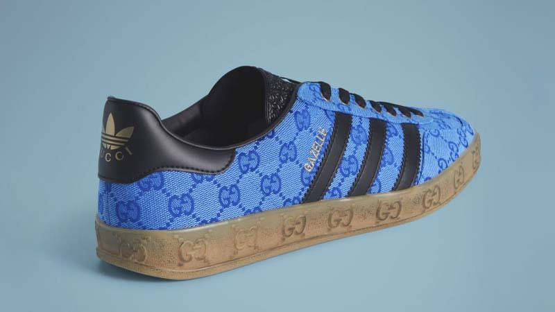 Gucci x adidas Gazelle Blue Black Back