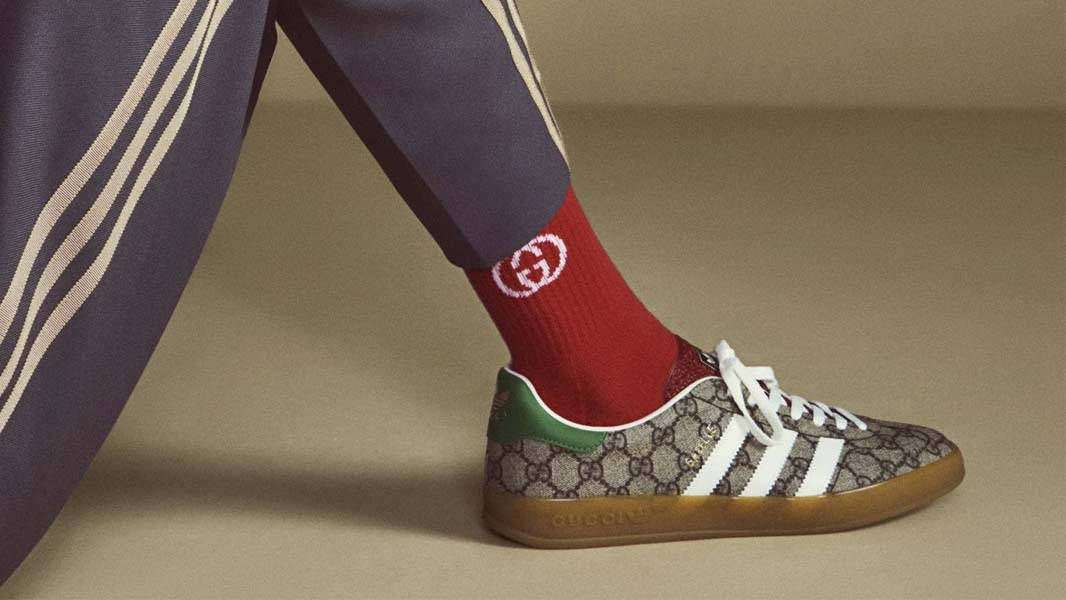 adidas gazelle silver green womens ADIDAS X GUCCI Gazelle 'GG Monogram' – shoegamemanila main image 1