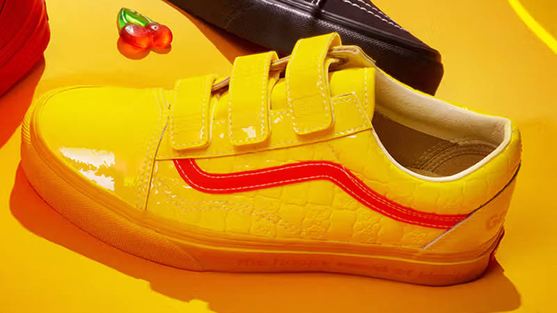 Vans old skool on sale chex skate shoe yellow