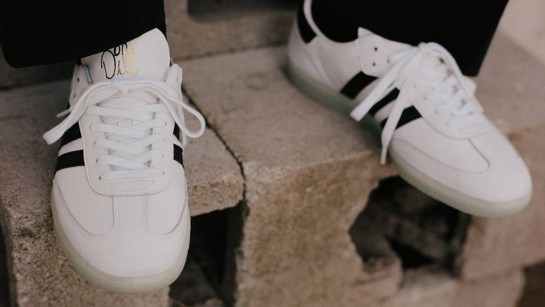 Jason Dill x adidas Samba White Black On Foot