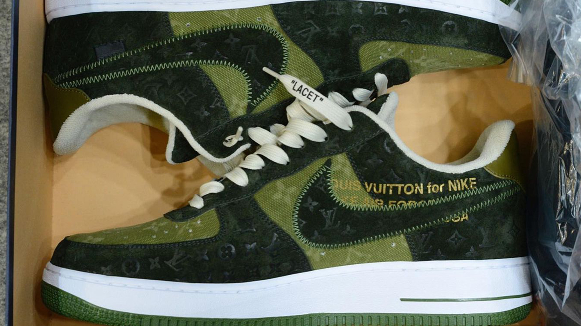 Louis Vuitton x Air Force 1 Low White Gym Green