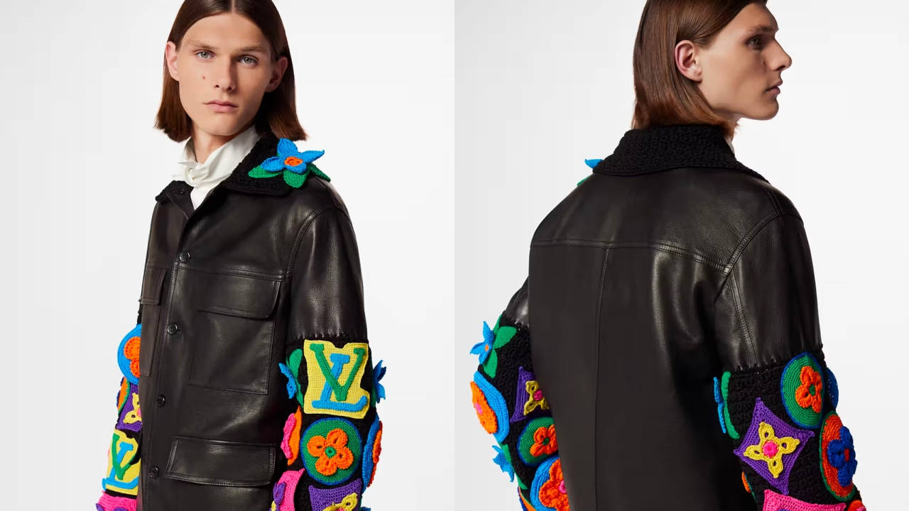 For $37k, You Too Can Own Louis Vuitton's Crochet Leather Jacket