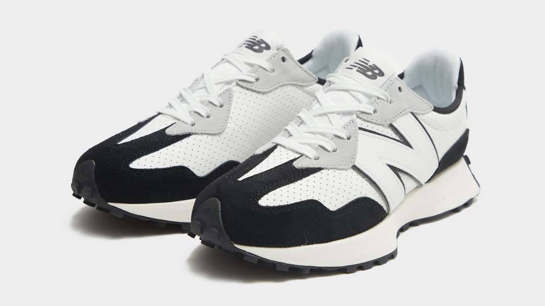 New Balance 327 White Black Grey Front