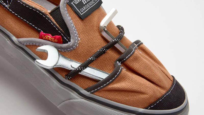 Nicole McLaughlin x Vans Slip-On Gardening Brown Closeup