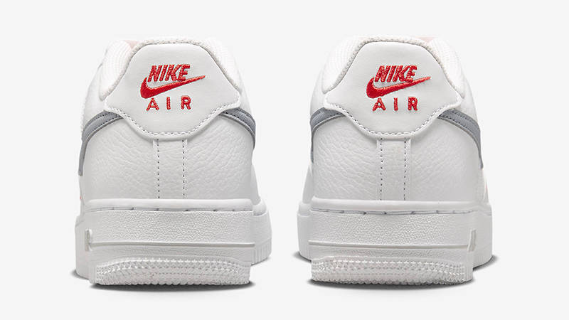 Nike Air Force 1 Low GS White Grey Crimson FD9772-100 Back
