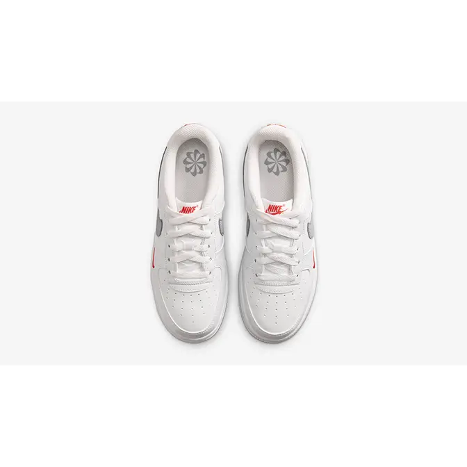 Nike Air Force 1 Low GS White Grey Crimson