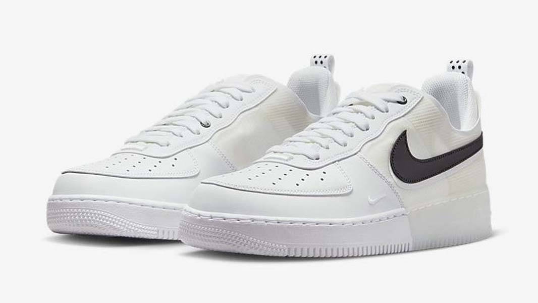 Nike Air Force 1 React White Black Front