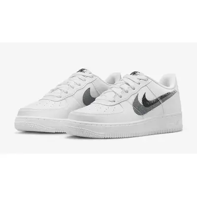 Nike Air Force 1 Low GS Stencil Swoosh White Grey | Where To Buy ...