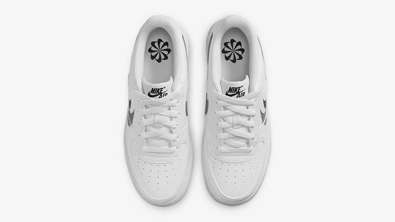 Nike Air Force 1 Stencil Swoosh White Grey FD0694-100 Top