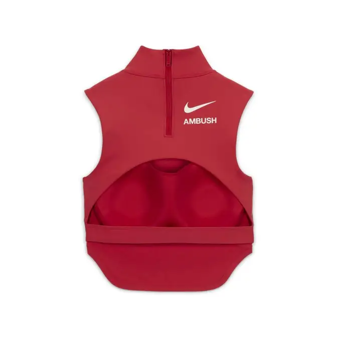 Nike Dri-FIT x Ambush Bra Red Mockup Backside