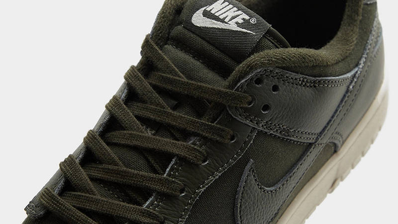 Nike Dunk Low Premium Olive Sail Detail