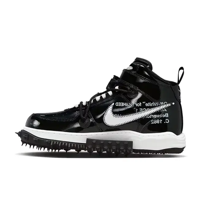 Off-White x Nike Air Force 1 Mid Sheed Black Patent | Where To Buy ...