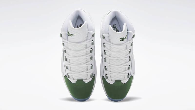 Reebok Question Mid White Pine Green ID6690 Top