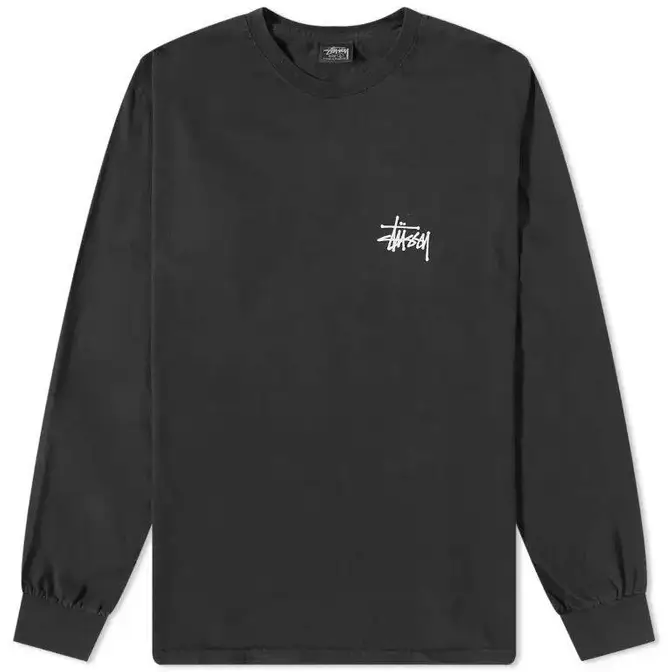 Stüssy Long Sleeve Basic Pigment Dyed T-Shirt | Where To Buy | 1994879 ...