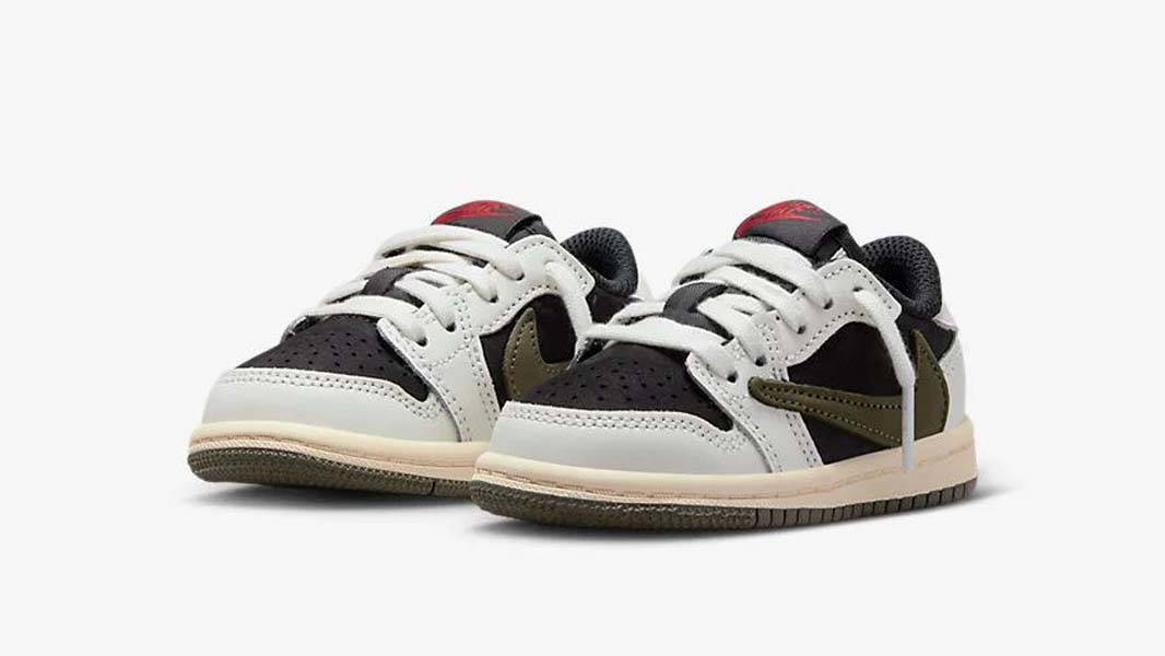 Travis Scott x Air Jordan 1 Low OG Toddler TD Olive