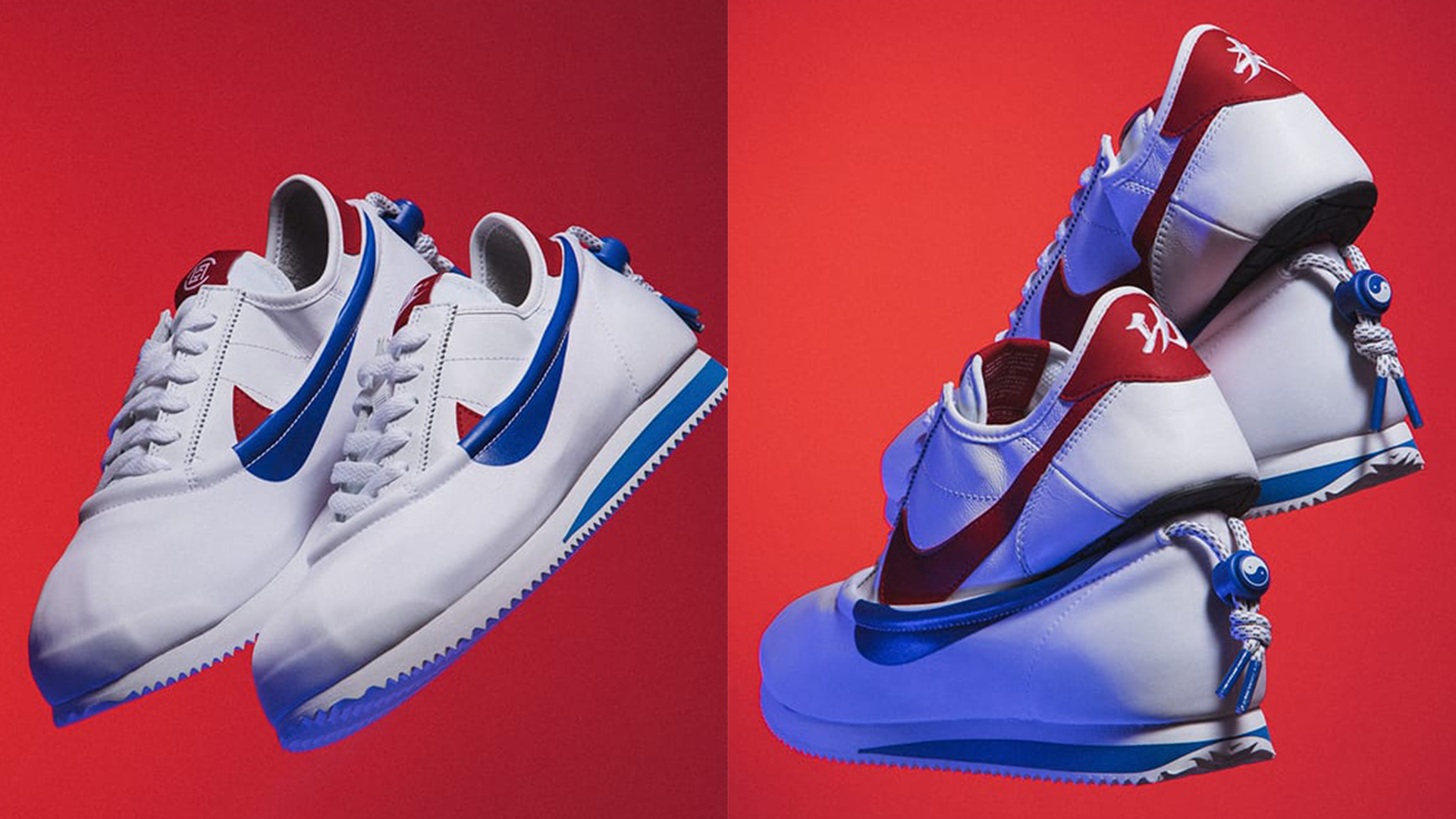 CLOT x Nike Cortez White Game Royal Red