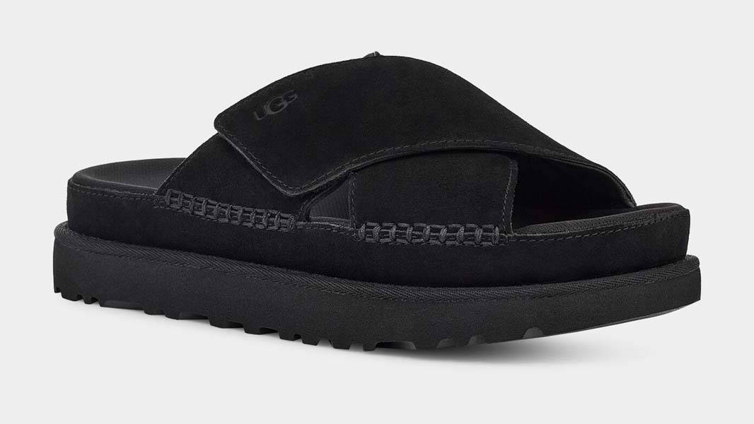 UGG Goldenstar Cross Slide Black Front