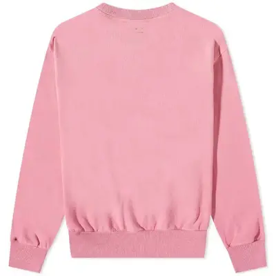 velvet sweatshirt dress Crew Sweat Bubblegum Pink Backside