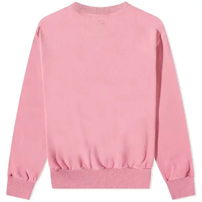 velvet sweatshirt dress Crew Sweat Bubblegum Pink Backside