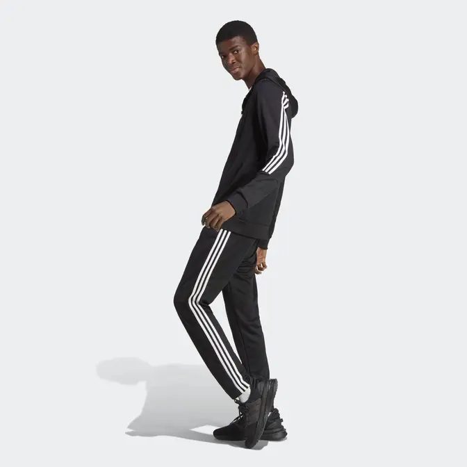 adidas 3-Stripes Tracksuit Black Side View