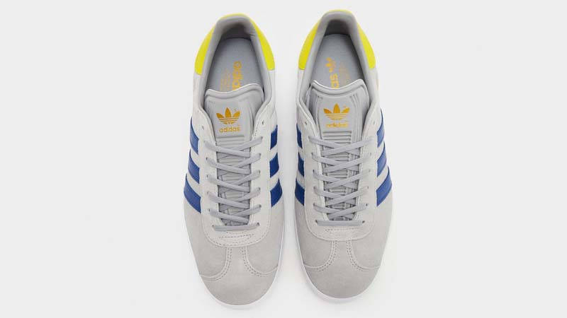 adidas Gazelle Grey Blue Yellow Middle