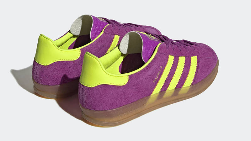 Adidas gazelle purple store yellow