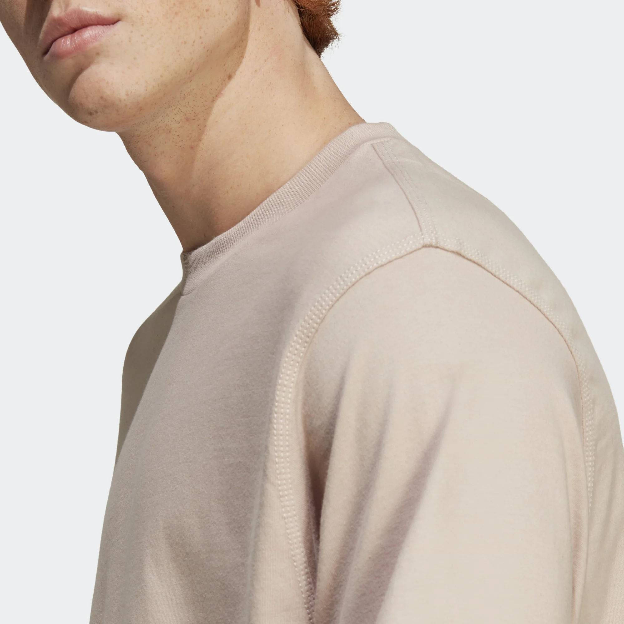 adidas Lounge T-shirt Wonder Taupe Front Closeup