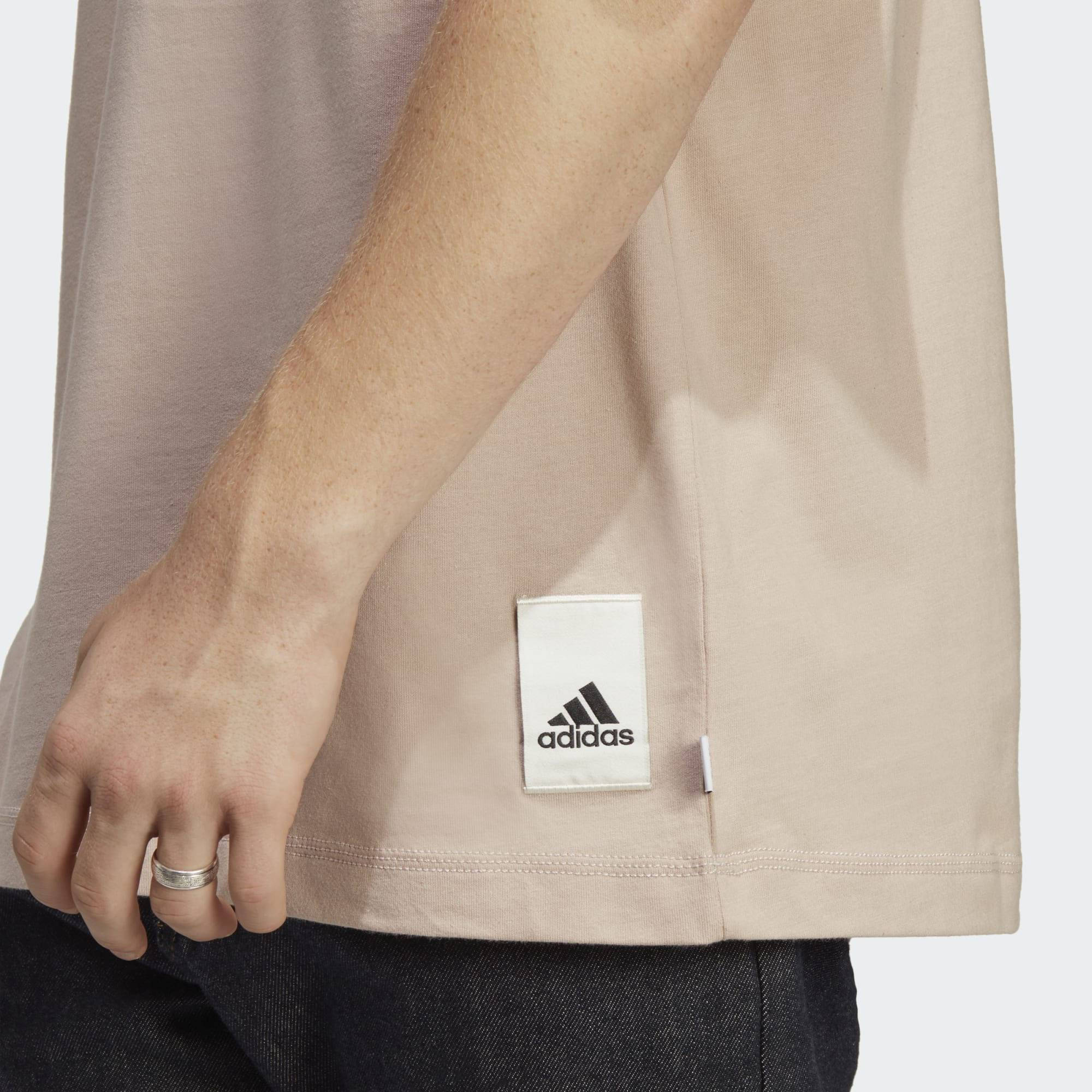 adidas Lounge T-shirt Wonder Taupe Logo Tag