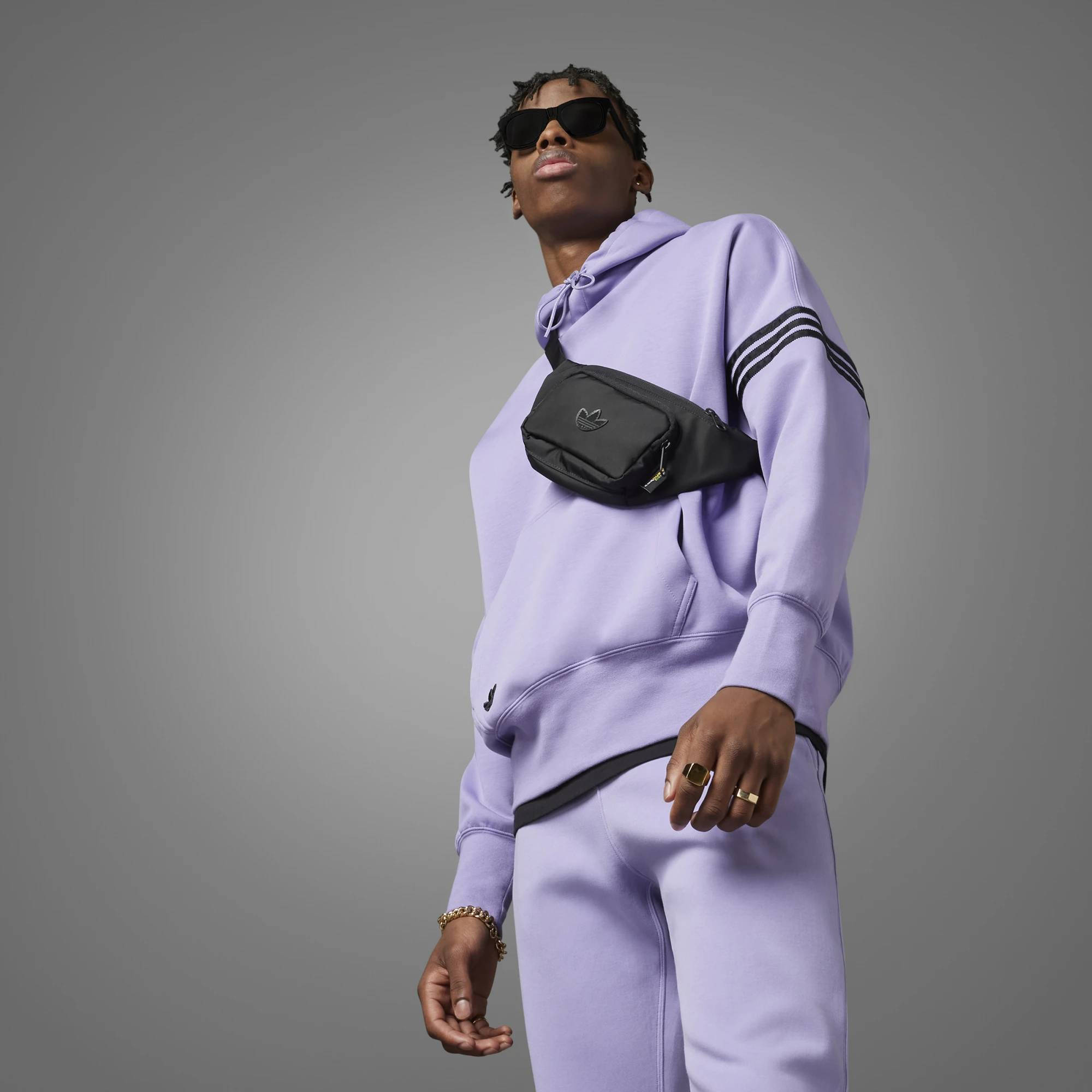 adidas Originals Adicolor Neuclassics Hoodie Magic Lilac side full