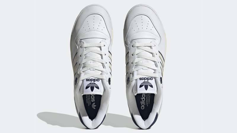 ■adidas■ Rivalry Low White Navy IE4746 ADIDAS RIVALRY LOW MEN'S SHOES IE4746 WHITE NAVY LEATHER | eBay