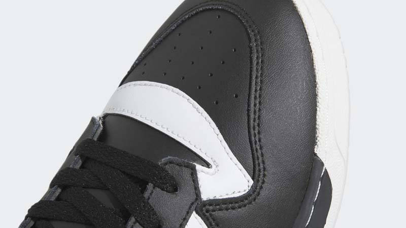 adidas Rivalry Mid Black White Closeup