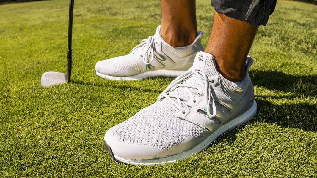 adidas Ultra Boost Golf Grey Green On Foot