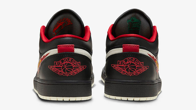 Air Jordan 1 Low Born To Fly Black Red FJ7073-010 Back