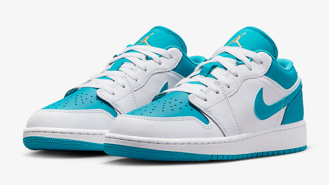 Teal and best sale white jordan 1