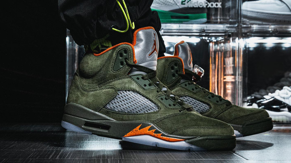Image via Knowing_Kicks Air Jordan 5 Retro Olive