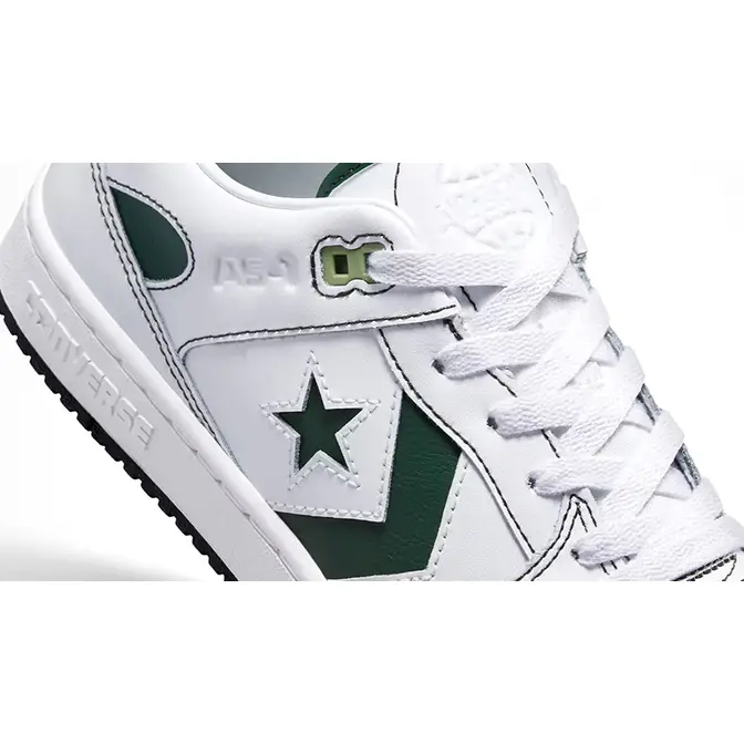 Converse All Star T-shirt Junior Boys AS-1 Pro White Green Detail