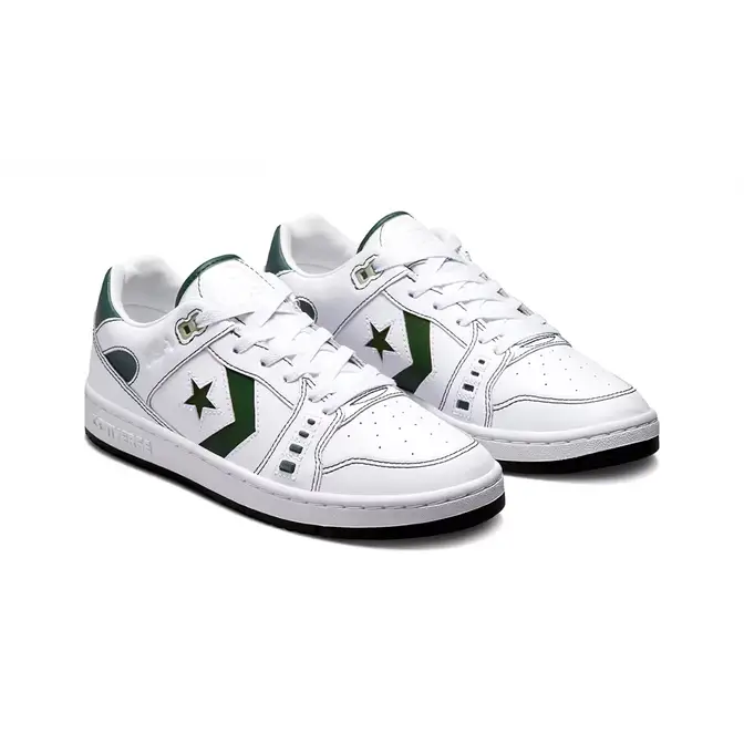 Converse All Star T-shirt Junior Boys AS-1 Pro White Green Side