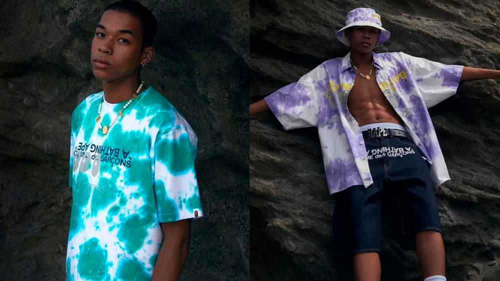 COMME des GARÇONS x BAPE Embrace Tie Dye Looks Ahead of Summer