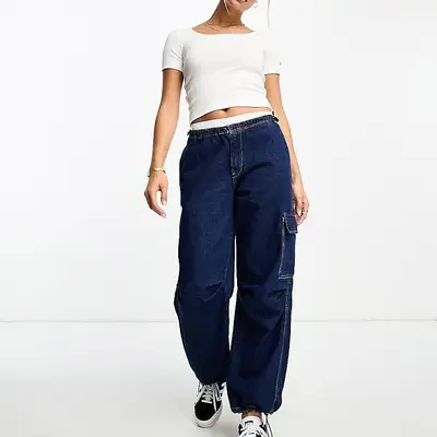 Champion Reverse Weave Premium Ribbed Cropped Top White Full Image