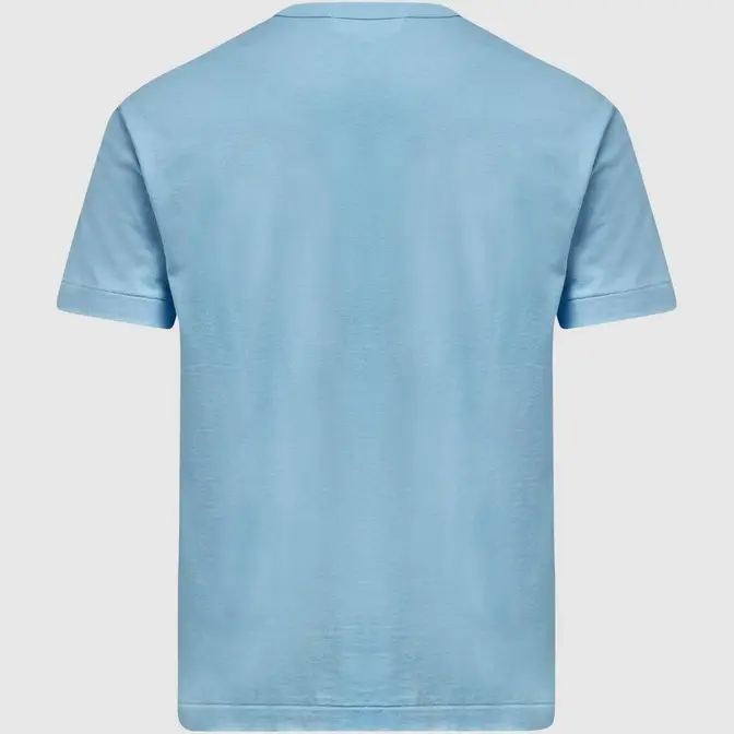 Comme Des Garçons Play Small Chest Logo T-Shirt Blue Backside